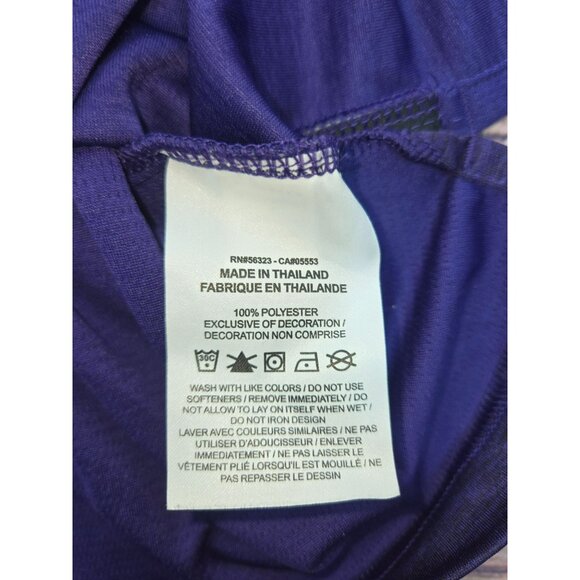 Nike Dri-Fit TCU MensBand Polo Small Purple Performance Short Sleeve - Picture 6 of 8